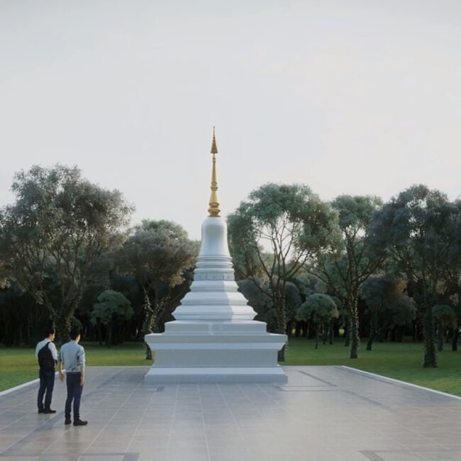 Ariya Magga Chedi, Central Pagoda Foundation by PO Architect