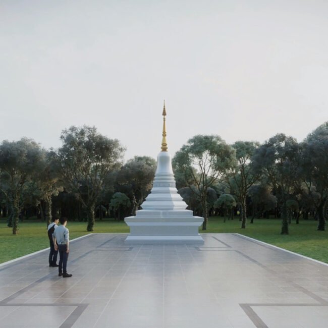 Ariya Magga Chedi, Central Pagoda Foundation by PO Architect