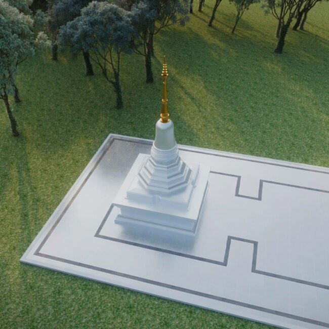 Ariya Magga Chedi, Central Pagoda Foundation by PO Architect